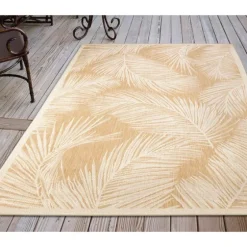 Sunlight Palm Leaves Outdoor Area Rug, 6X9-Kirkland's Home Fashion