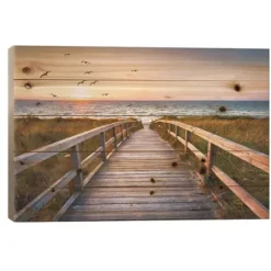 Sunset At Dune Beach Wood Art Print-Kirkland's Home Hot