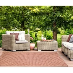 Sunset Diamond Outdoor Area Rug, 7X9-Kirkland's Home Flash Sale