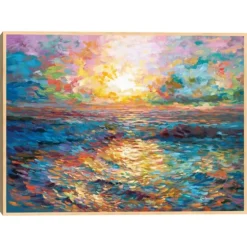 Sunset In Mykonos Framed Canvas Art Print-Kirkland's Home Discount