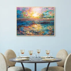 Sunset In Mykonos Framed Canvas Art Print-Kirkland's Home Discount
