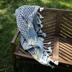 Sunshine Diamond Pattern Outdoor Throw Blanket-Kirkland's Home Cheap