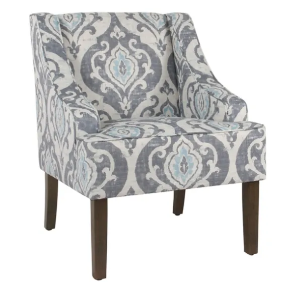 Suri Blue Swoop Accent Chair-Kirkland's Home Outlet