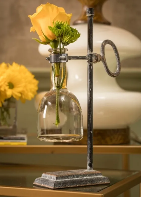 Suspended Vase On Metal Stand-Kirkland's Home Best
