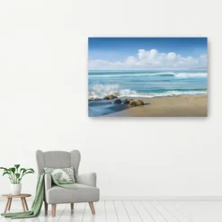 Sweeping Blue Canvas Art Print, 60X40 In.-Kirkland's Home New