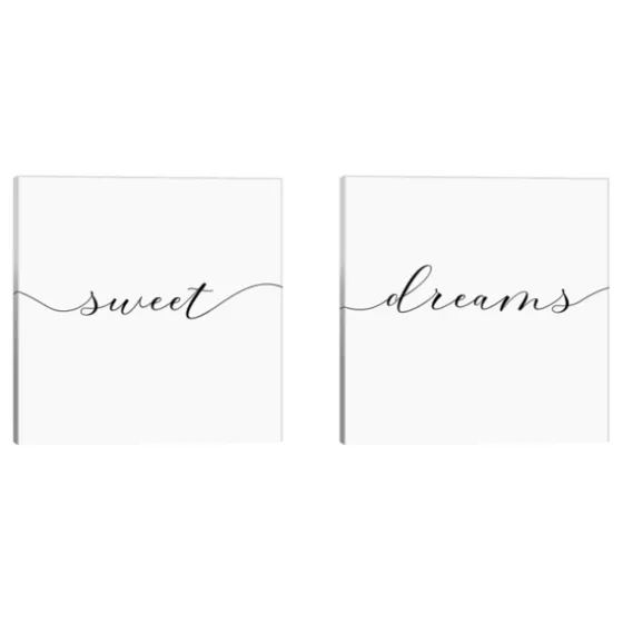Sweet Dreams Diptych Giclee Canvas Print Set-Kirkland's Home Clearance