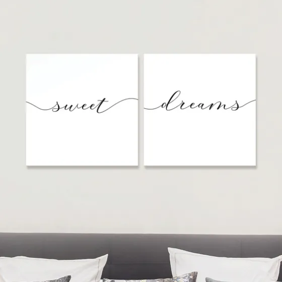 Sweet Dreams Diptych Giclee Canvas Print Set-Kirkland's Home Clearance