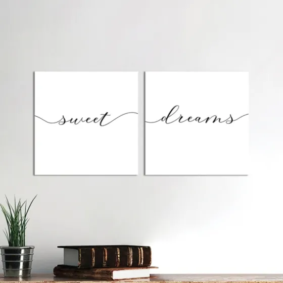 Sweet Dreams Diptych Giclee Canvas Print Set-Kirkland's Home Clearance