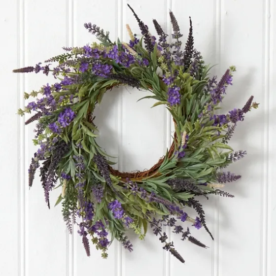 Swirled Lavender And Greenery Wreath-Kirkland's Home Discount