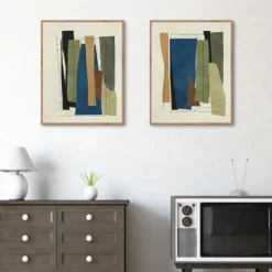 Synch Abstract 2-Pc. Framed Canvas Art Set-Kirkland's Home Discount