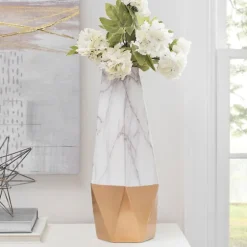 Tall Gold Marble Ceramic Vase-Kirkland's Home Store