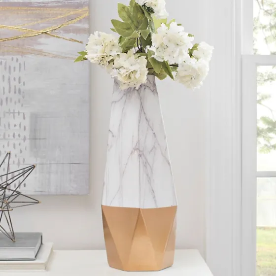 Tall Gold Marble Ceramic Vase-Kirkland's Home Store