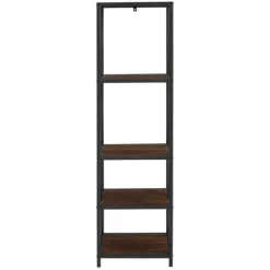 Tall Metal X-Framed Dark Walnut Bookshelf-Kirkland's Home Cheap