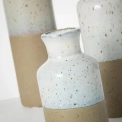 Tall Terracotta Two-Toned Speckled Vases, Set Of 3-Kirkland's Home Discount