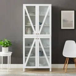 Tall Triangle 4-Door Wood Cabinet-Kirkland's Home Flash Sale