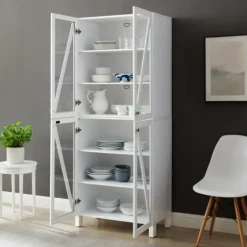 Tall Triangle 4-Door Wood Cabinet-Kirkland's Home Flash Sale