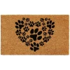 Tan And Black Coir Heart Paws Doormat-Kirkland's Home Cheap