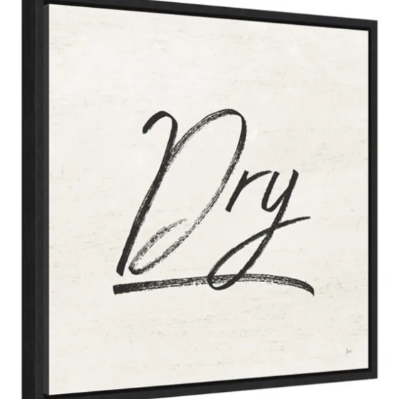 Tan And Black Dry Laundry Framed Wall Plaque-Kirkland's Home Clearance