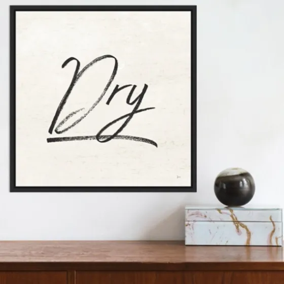 Tan And Black Dry Laundry Framed Wall Plaque-Kirkland's Home Clearance