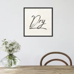 Tan And Black Dry Laundry Framed Wall Plaque-Kirkland's Home Clearance
