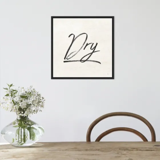Tan And Black Dry Laundry Framed Wall Plaque-Kirkland's Home Clearance