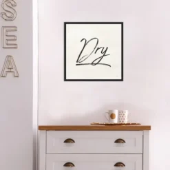 Tan And Black Dry Laundry Framed Wall Plaque-Kirkland's Home Clearance