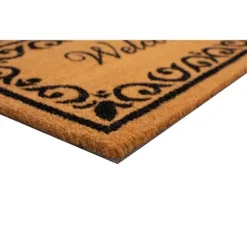 Tan And Black Scroll Welcome Doormat, 48X30 In.-Kirkland's Home Hot