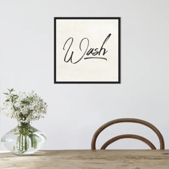 Tan And Black Wash Laundry Framed Wall Plaque-Kirkland's Home Fashion