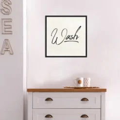Tan And Black Wash Laundry Framed Wall Plaque-Kirkland's Home Fashion