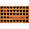 Tan And Black Welcome Heart Doormat-Kirkland's Home Sale
