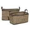 Tan And Black Woven Baskets, Set Of 2-Kirkland's Home Clearance