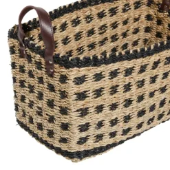 Tan And Black Woven Baskets, Set Of 2-Kirkland's Home Clearance