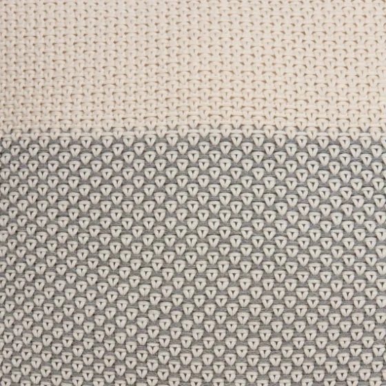 Tan And Gray Blocked Knit Pillow-Kirkland's Home Shop