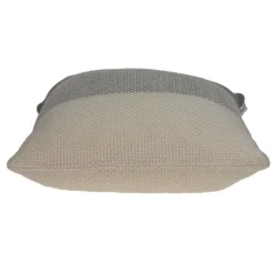 Tan And Gray Blocked Knit Pillow-Kirkland's Home Shop