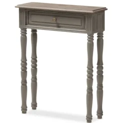 Tan And Gray Ornate Ball Turned Console Table-Kirkland's Home Best Sale