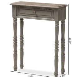 Tan And Gray Ornate Ball Turned Console Table-Kirkland's Home Best Sale