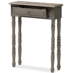 Tan And Gray Ornate Ball Turned Console Table-Kirkland's Home Best Sale
