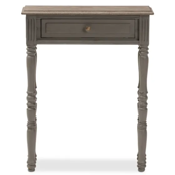 Tan And Gray Ornate Ball Turned Console Table-Kirkland's Home Best Sale