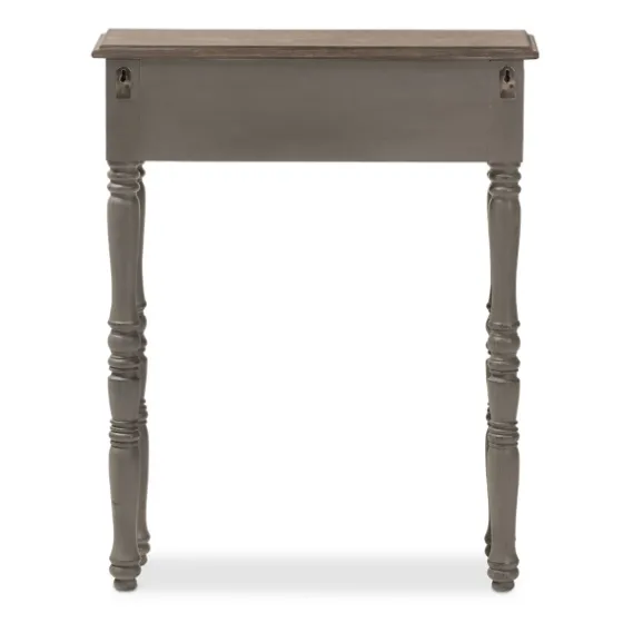 Tan And Gray Ornate Ball Turned Console Table-Kirkland's Home Best Sale