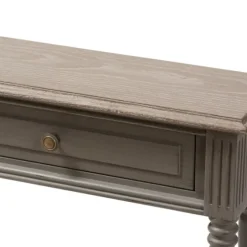 Tan And Gray Ornate Ball Turned Console Table-Kirkland's Home Best Sale