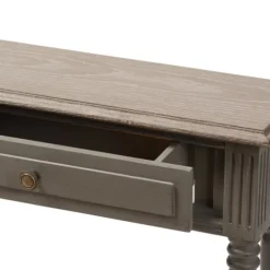 Tan And Gray Ornate Ball Turned Console Table-Kirkland's Home Best Sale