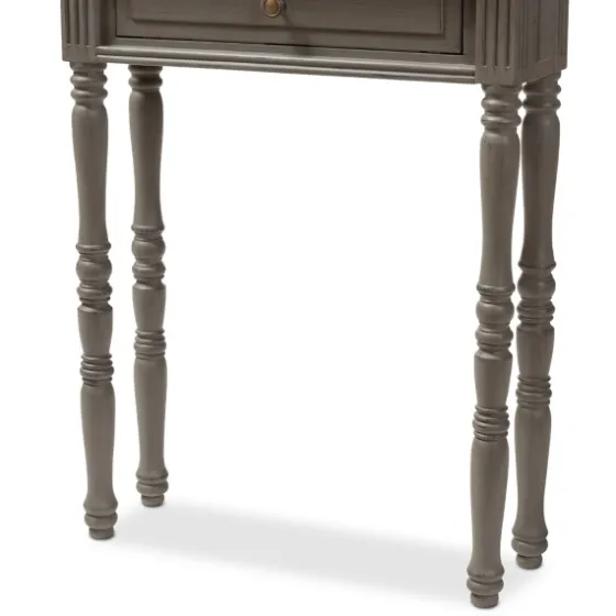 Tan And Gray Ornate Ball Turned Console Table-Kirkland's Home Best Sale
