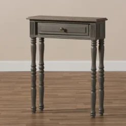 Tan And Gray Ornate Ball Turned Console Table-Kirkland's Home Best Sale