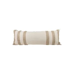 Tan And White Outer Striped Lumbar Pillow-Kirkland's Home Fashion