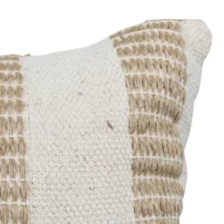 Tan And White Outer Striped Lumbar Pillow-Kirkland's Home Fashion