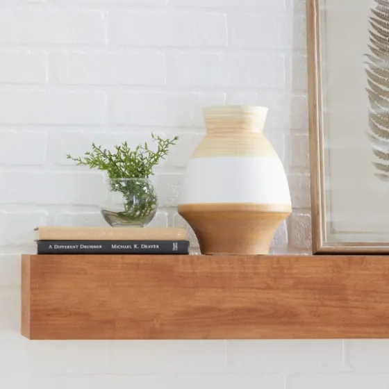 Tan And White Striped Coastal Ceramic Vase, 9 In.-Kirkland's Home Discount