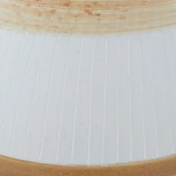 Tan And White Striped Coastal Ceramic Vase, 9 In.-Kirkland's Home Discount