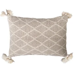 Tan Diamond Woven Lumbar Pillow-Kirkland's Home Online