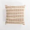 Tan Embroidered Grid Pillow-Kirkland's Home Sale