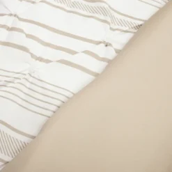 Tan Pintuck Stripe King 5-Pc. Comforter Set-Kirkland's Home New